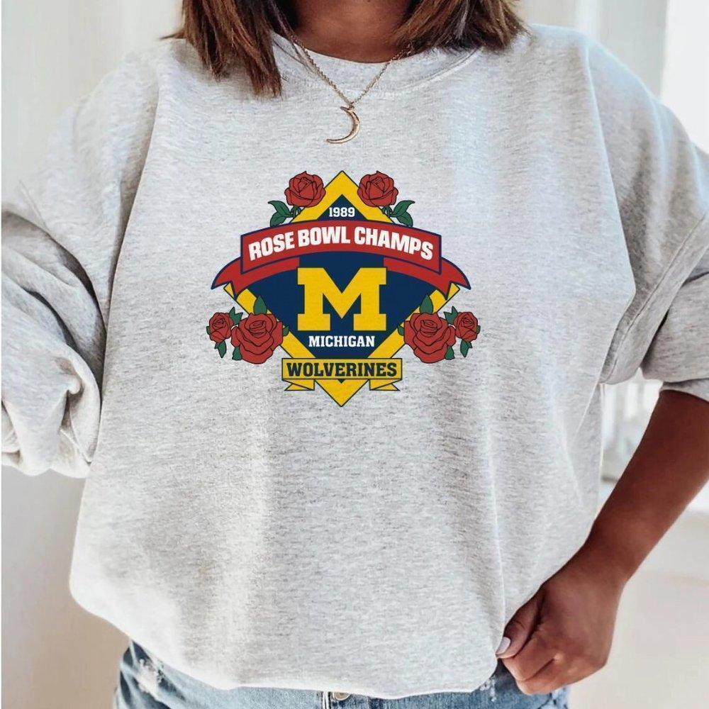 Michigan 1989 Rose Bowl Retro College Football Crewneck Sweatshirt